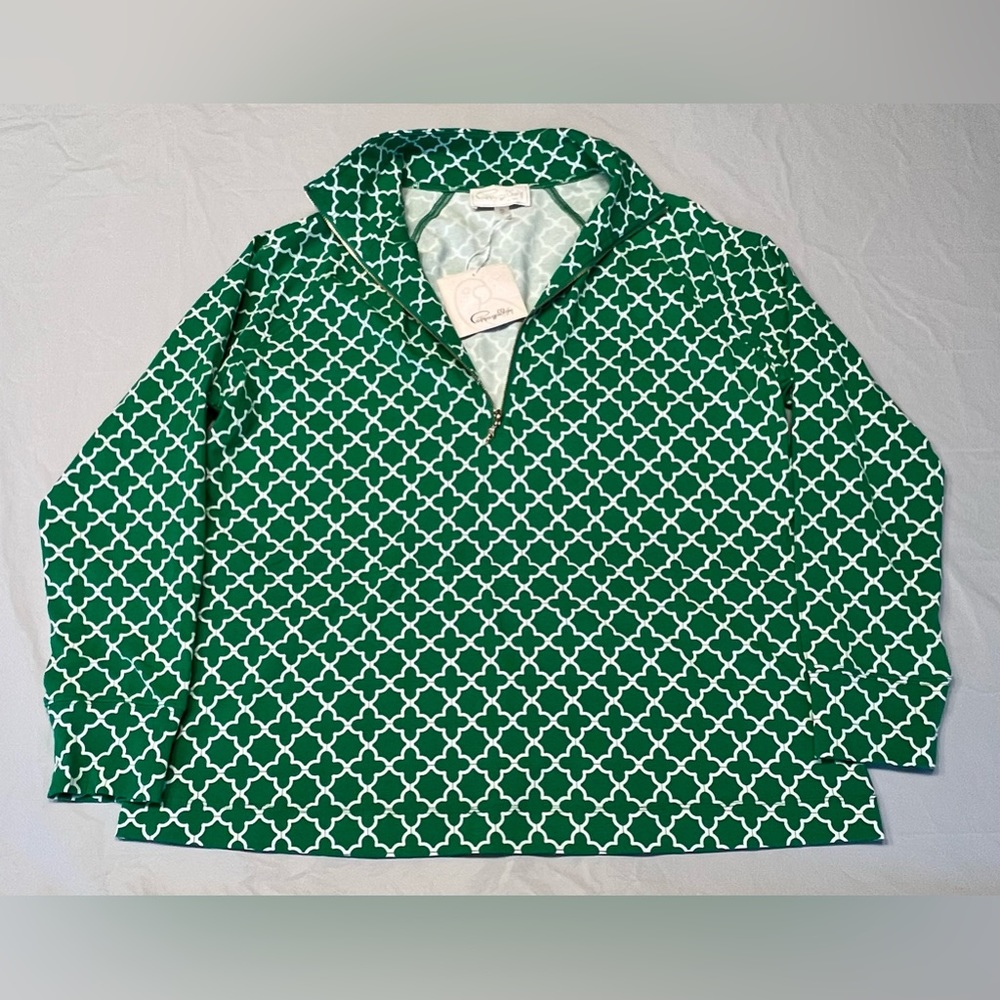 Papagallo Vintage Long Sleeve Half Zip Pullover NWT